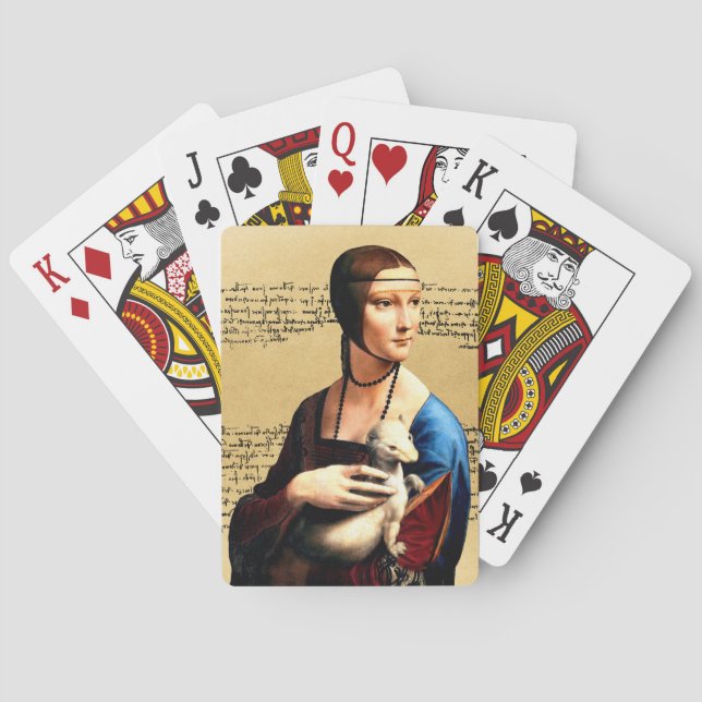 Leonardo da Vinci Lady with Ermine Playing Cards (Back)
