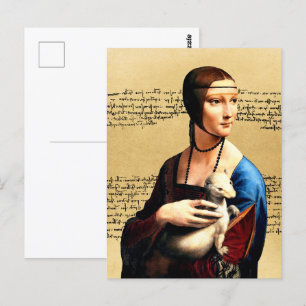 Leonardo da Vinci Lady with Ermine Postcard