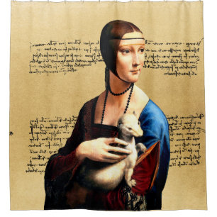 Leonardo da Vinci Lady with Ermine Shower Curtain