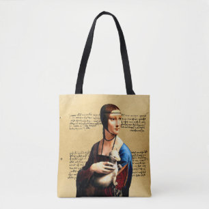 Leonardo da Vinci Lady with Ermine Tote Bag