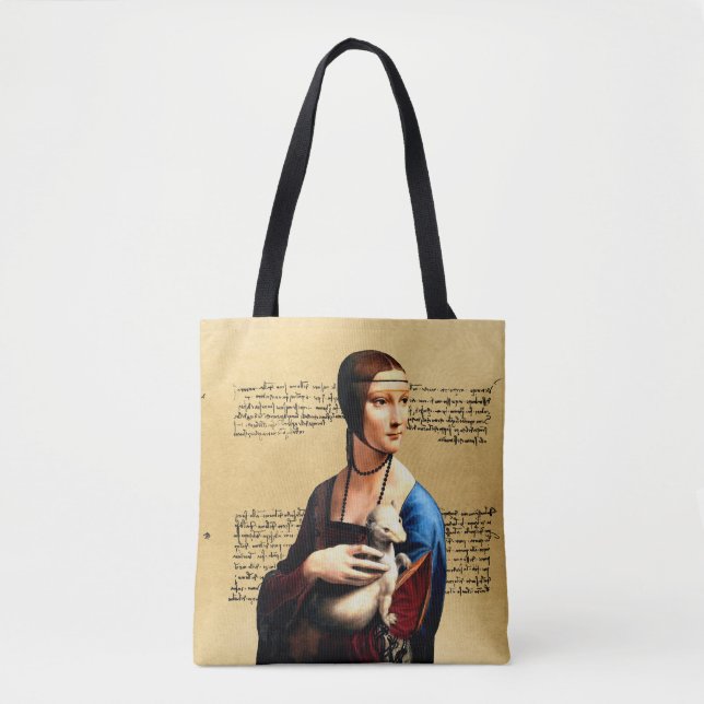 Leonardo da Vinci Lady with Ermine Tote Bag (Front)