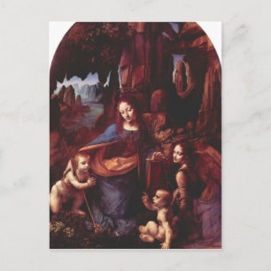 Leonardo da Vinci - Madonna in the rock cave Postcard