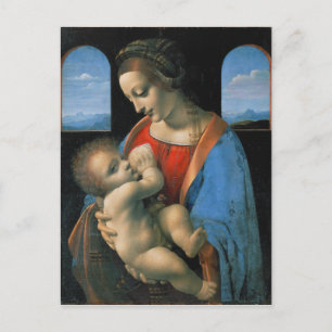 Leonardo da Vinci Madonna Litta Postcard