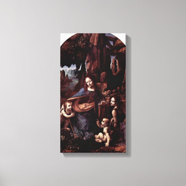 Leonardo da Vinci - Madonna of the Rocks Canvas Print (Front)