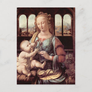 Leonardo da Vinci - Madonna with the Carnation Postcard