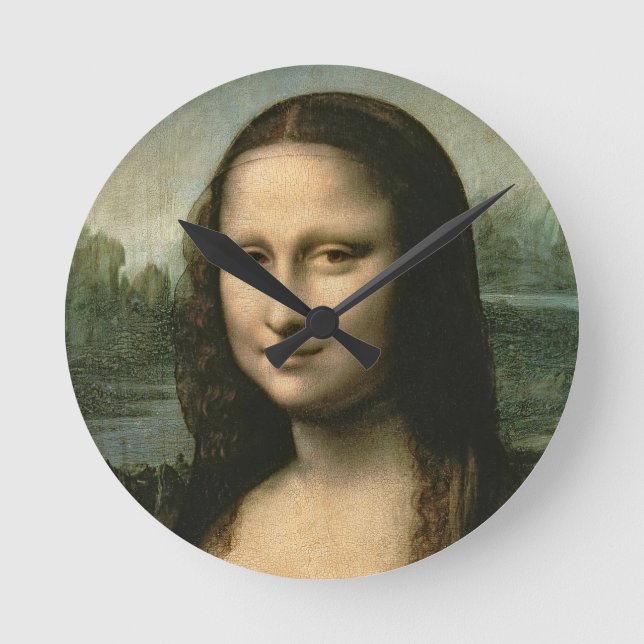 Leonardo da Vinci | Mona Lisa, c.1503-6 Round Clock (Front)