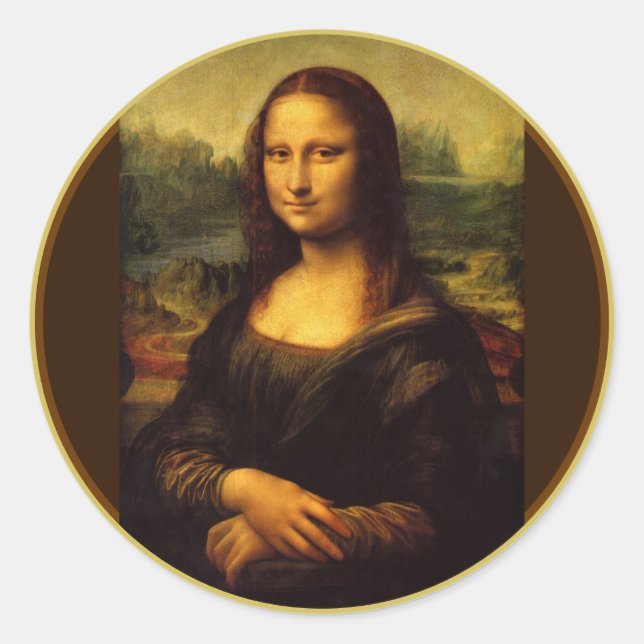 Leonardo da Vinci Mona Lisa Classic Round Sticker (Front)