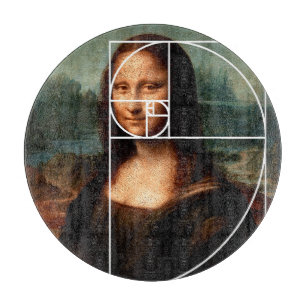 Leonardo da Vinci Mona Lisa Fibonacci Sequence Cutting Board