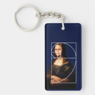 Leonardo da Vinci Mona Lisa Fibonacci Sequence Key Ring