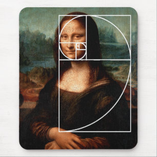 Leonardo da Vinci Mona Lisa Fibonacci Sequence Mouse Mat
