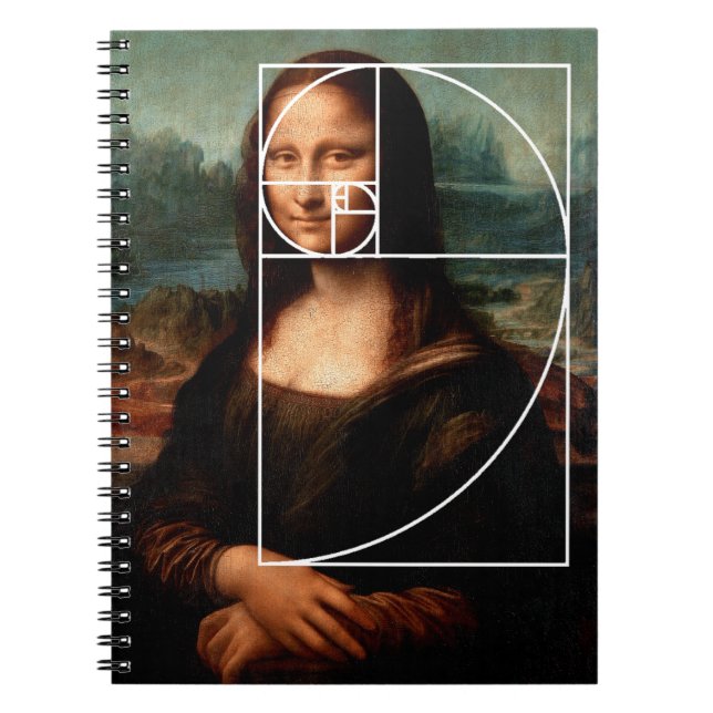 Leonardo da Vinci Mona Lisa Fibonacci Sequence Notebook (Front)