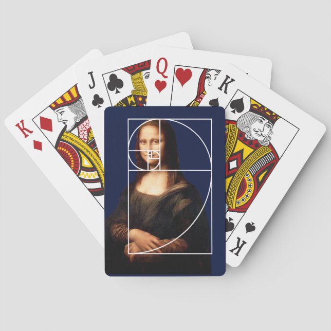 Leonardo da Vinci Mona Lisa Fibonacci Sequence Playing Cards (Back)