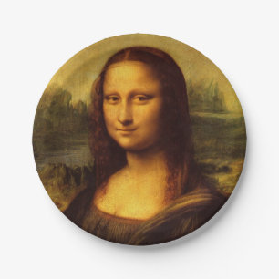 Leonardo Da Vinci Mona Lisa Fine Art Painting Paper Plate