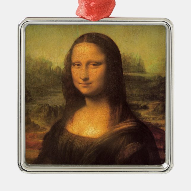 Leonardo Da Vinci' Mona Lisa Metal Tree Decoration (Front)