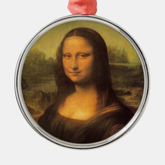 Leonardo Da Vinci' Mona Lisa Metal Tree Decoration (Front)