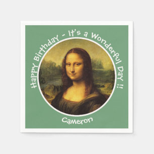 Leonardo da Vinci Mona Lisa Party Collection Napkin