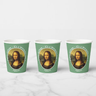 Leonardo da Vinci Mona Lisa Party Collection Paper Cups