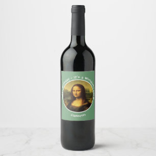 Leonardo da Vinci Mona Lisa Party Collection Wine Label
