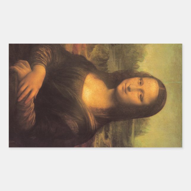 Leonardo Da Vinci' Mona Lisa Rectangular Sticker (Front)