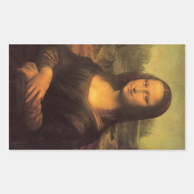 Leonardo Da Vinci' Mona Lisa Rectangular Sticker (Front)