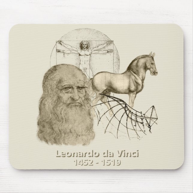 Leonardo da Vinci Mouse Mat (Front)