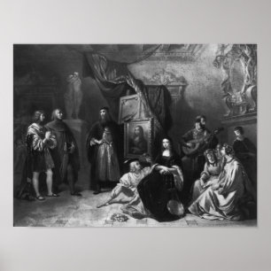 Leonardo da Vinci  painting the Gioconda Poster