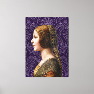 Leonardo da Vinci Portrait La Bella Principessa Canvas Print