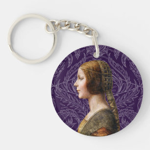 Leonardo da Vinci Portrait La Bella Principessa Key Ring