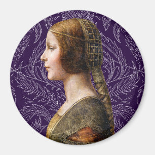 Leonardo da Vinci Portrait La Bella Principessa Magnet