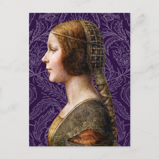 Leonardo da Vinci Portrait La Bella Principessa Postcard (Front)
