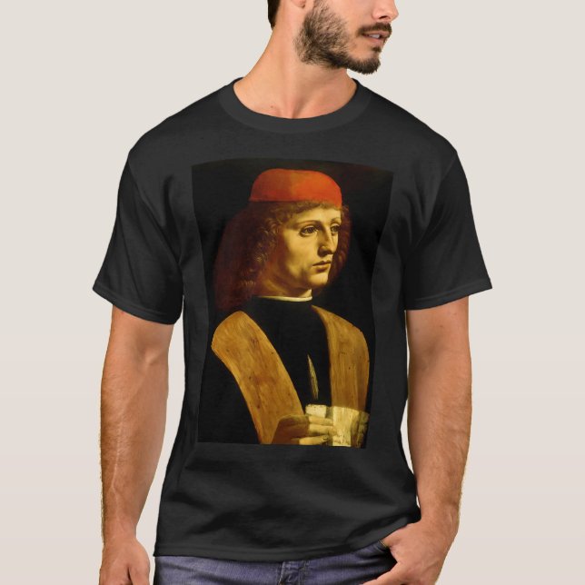 Leonardo Da Vinci Portrait Of A T-Shirt (Front)