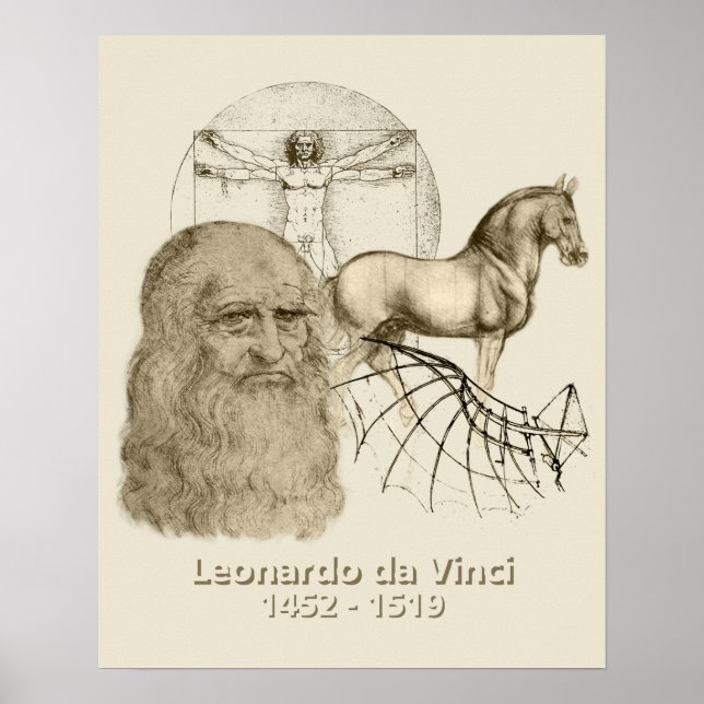 Leonardo da Vinci Poster (Front)