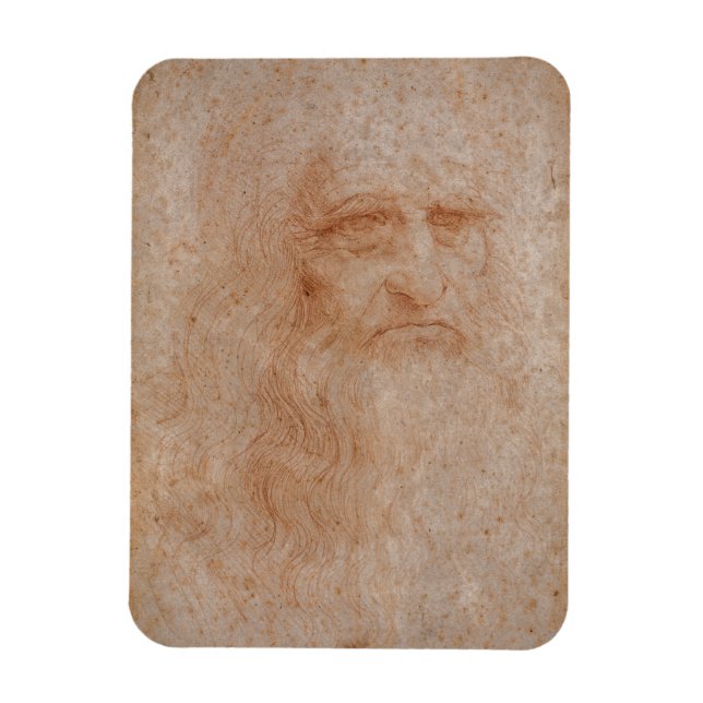 Leonardo Da Vinci, Presumed Self-Portrait Magnet (Vertical)