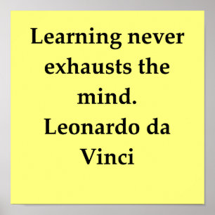 leonardo da vinci quote poster