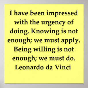 leonardo da vinci quote poster