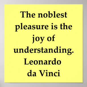 leonardo da vinci quote poster