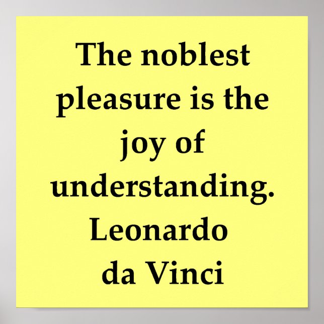 leonardo da vinci quote poster (Front)