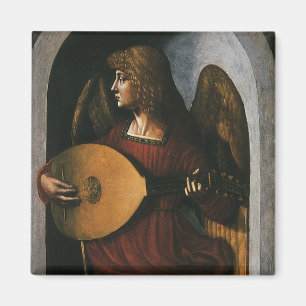 Leonardo da Vinci"s An Angel in Red with a Lute Magnet