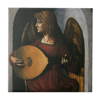 Leonardo da Vinci"s An Angel in Red with a Lute Tile