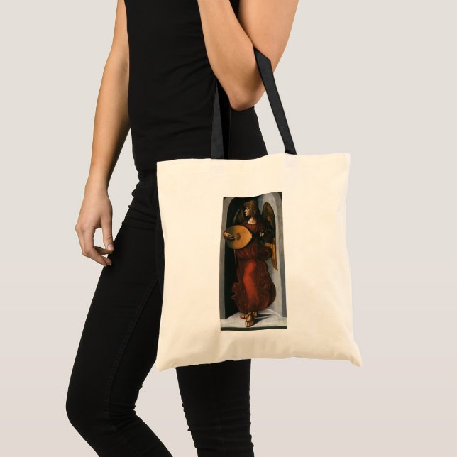 Leonardo da Vinci"s An Angel in Red with a Lute Tote Bag (Front (Product))
