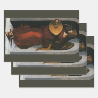 Leonardo da Vinci"s An Angel in Red with a Lute Wrapping Paper Sheet