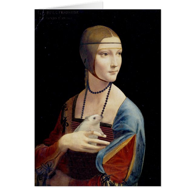 Leonardo Da Vinci’s Lady With a Hedgehog Card (Front)