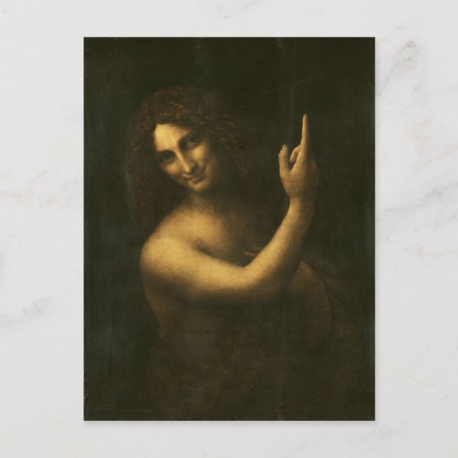 Leonardo da Vinci -Saint John the Baptist Painting Postcard (Front)