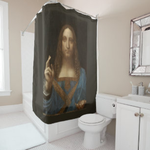 Leonardo da Vinci - Salvator Mundi Shower Curtain