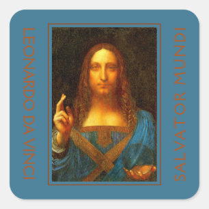 LEONARDO DA VINCI SALVATOR MUNDI Square Sticker