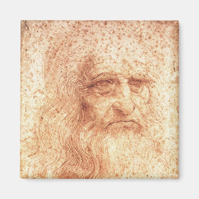 Leonardo da Vinci self portrait Magnet (Front)