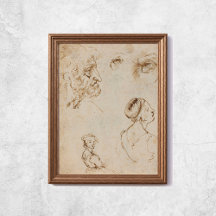 Leonardo Da Vinci Sketches Famous Art