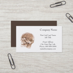 Leonardo da Vinci Skull Anatomy Fine Art Business Card