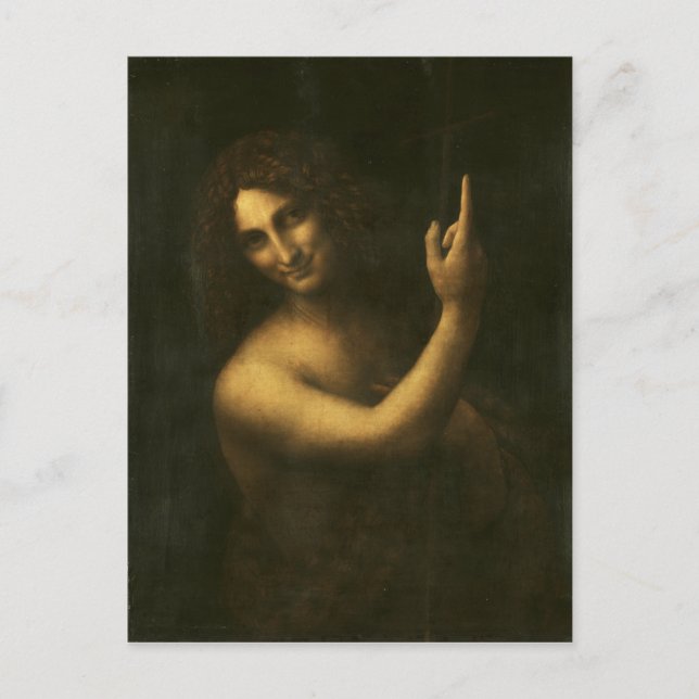 Leonardo da Vinci St. John the Baptist Postcard (Front)