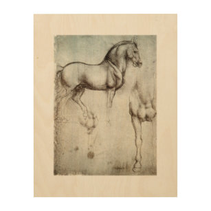 Leonardo da Vinci – Study of horses Wood Wall Art